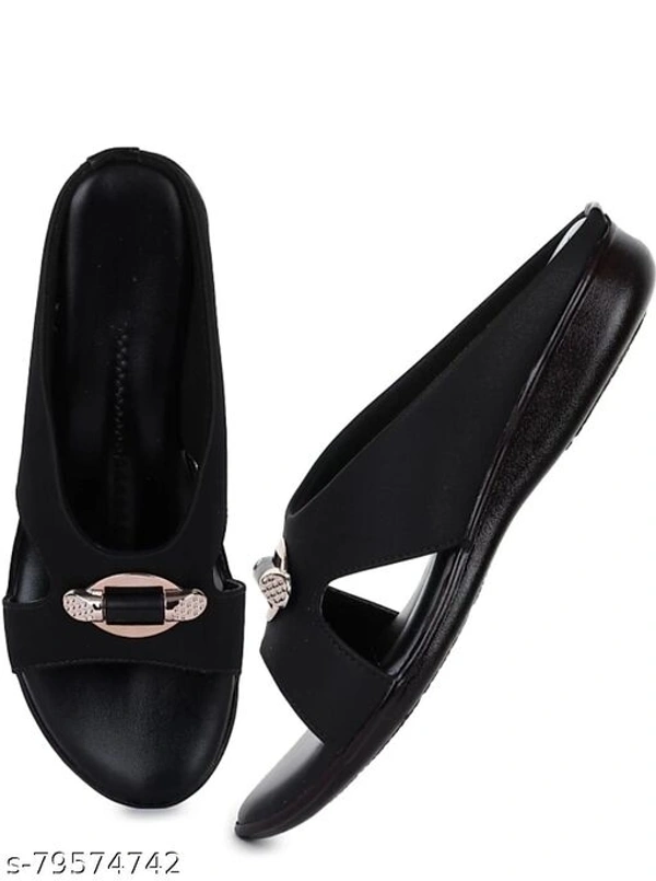 Woman's Party Wear Sandal - Black, IND-6
