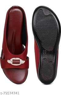 Woman's Party Wear Sandal - Red, IND-5