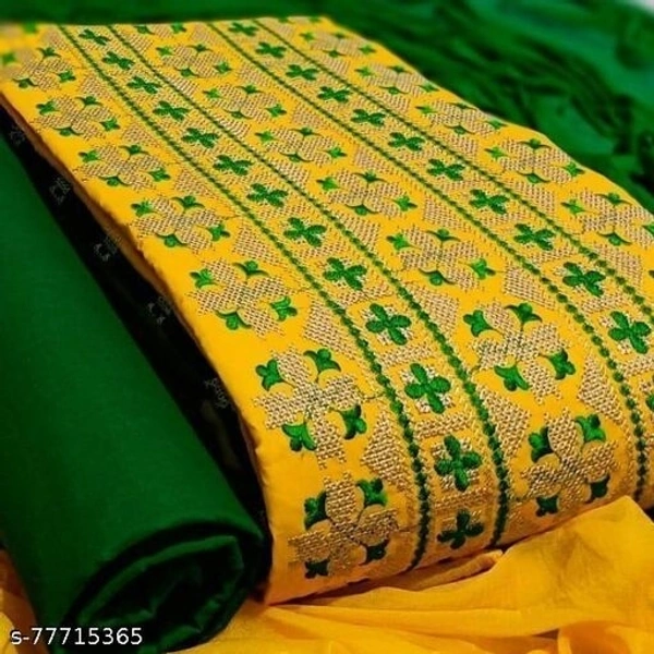 Women Suit  - Yellow , Un Stitched 