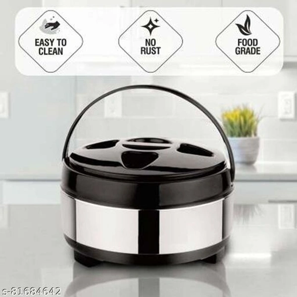 Aaditya Stainless Steel Thermoware Casserole for Roti/Chapati | Double Wall Insulated Hot Pot for hot Meal (3500ML+5500ML) Combo Offer - 3500ML + 5500ML 