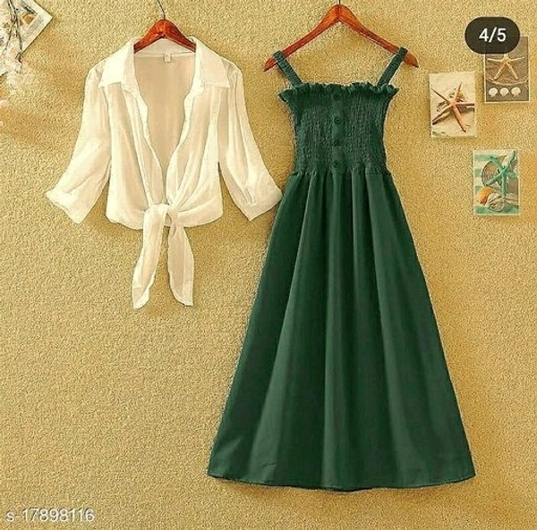 Urbane Partywear Women Dresses - Dark Green, XXL
