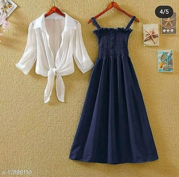Urbane Partywear Women Dresses - Dark Blue, XXL