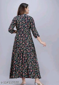Adrika sensational Kurti for womens - XXL, black,