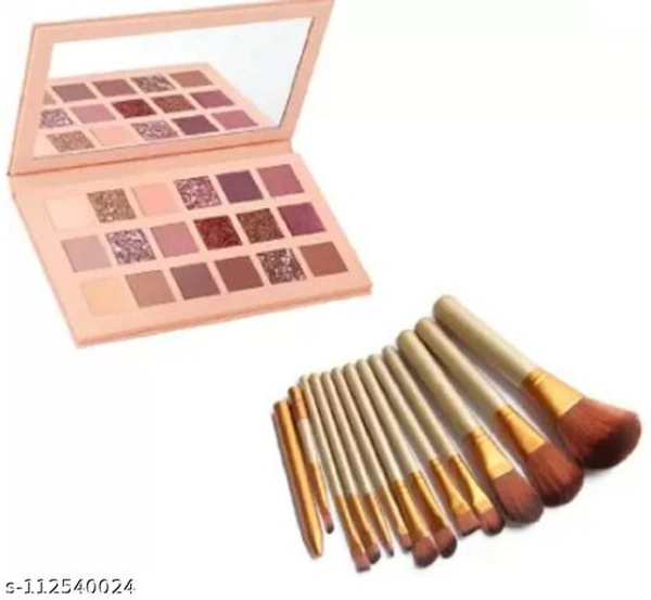 Coverbrown Nude Edition Eye shadow Pallet with Urban Series Make up Brushes Set - Free Size 