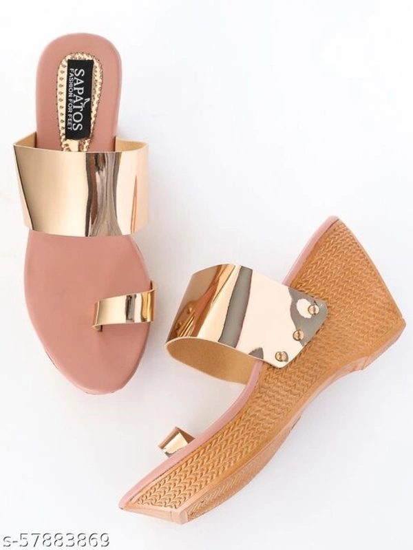 Sapatos Women Casual Wedges Sandals, Ideal for Women (ST-5175-Beige) - IND-3