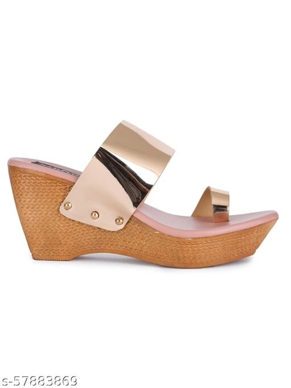 Sapatos Women Casual Wedges Sandals, Ideal for Women (ST-5175-Beige) - IND-7