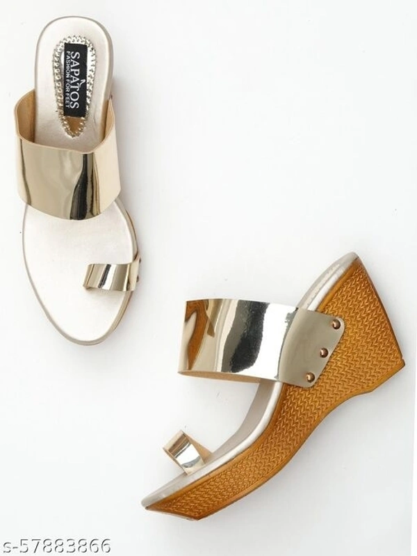 Sapatos Women Casual Wedges Sandals, Ideal for Women (ST-5175-Beige) - IND-3