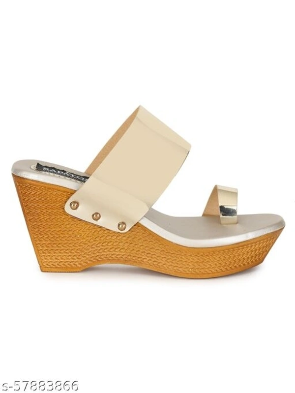 Sapatos Women Casual Wedges Sandals, Ideal for Women (ST-5175-Beige) - IND-4