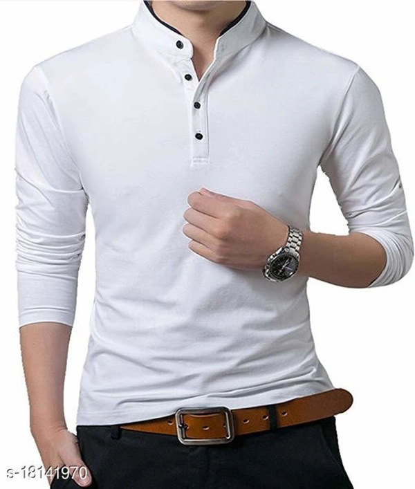 Comfortable Mens Tshirt - White, L 