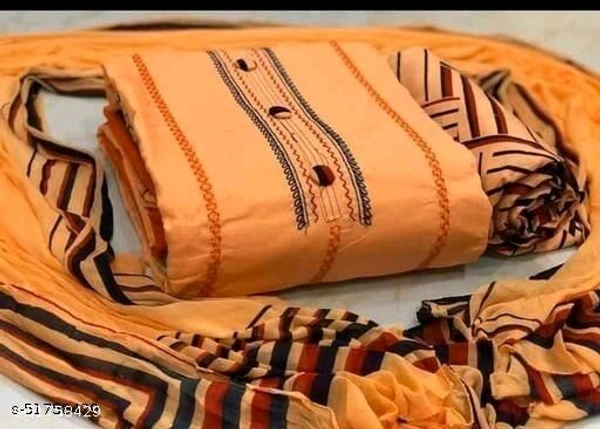 Kashvi Pretty Salwar Suits & Dress Material - Orange, Unstitched