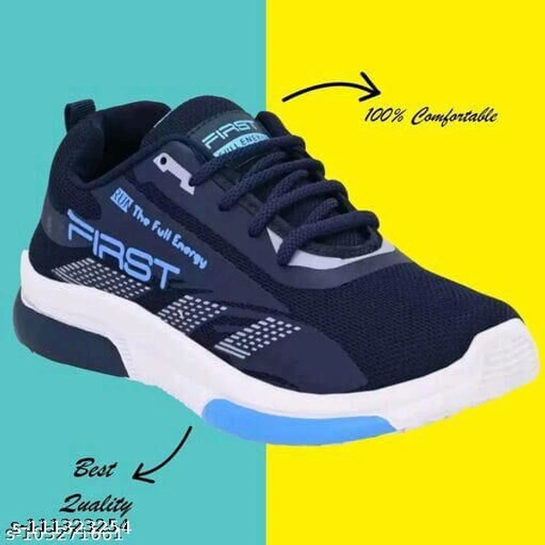  Latest Attractive Men Sports Shoes - Nevy Blue , IND-6