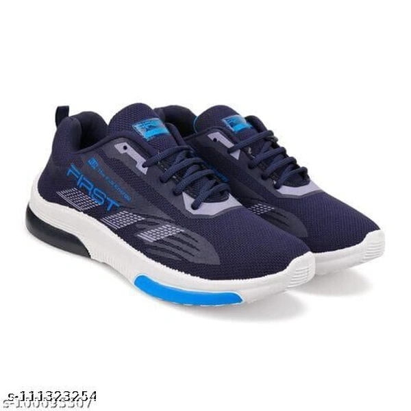  Latest Attractive Men Sports Shoes - Nevy Blue , IND-6