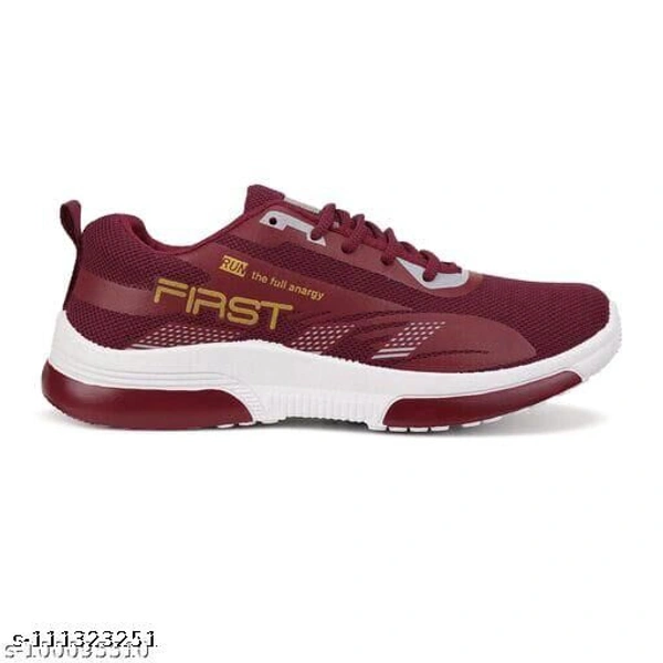  Latest Attractive Men Sports Shoes - Maroon , IND-6