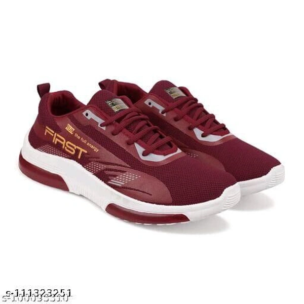  Latest Attractive Men Sports Shoes - Maroon , IND-6