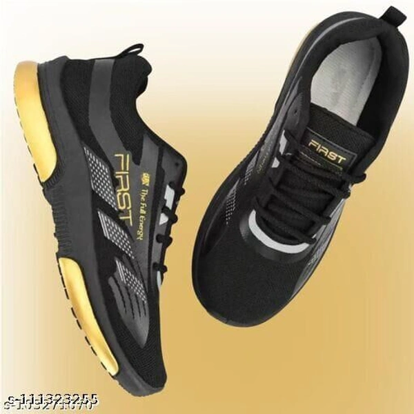  Latest Attractive Men Sports Shoes - Black,, IND-7