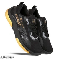  Latest Attractive Men Sports Shoes - Black,, IND-8