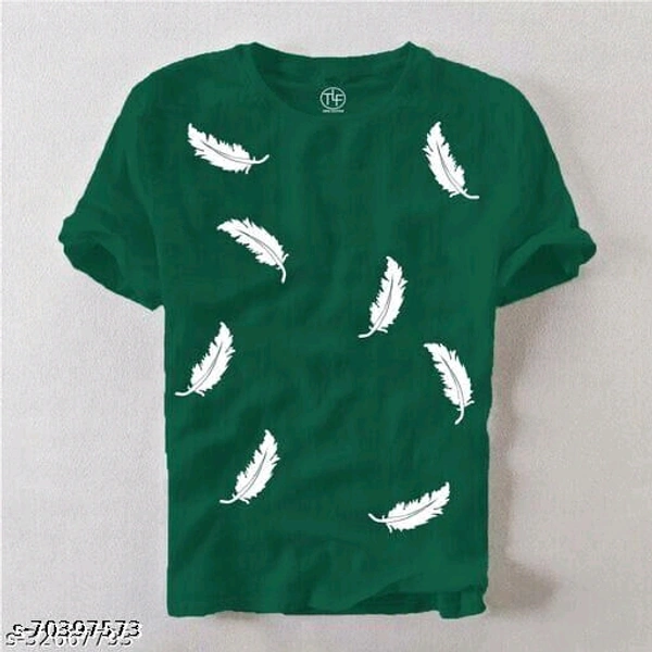 Printed men's tshirt - green , S