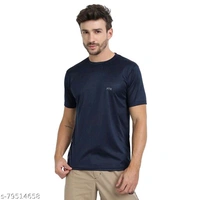 FTX Men's Dri-Fit Polyester Round Neck Half Sleeves T-Shirt- Pack of 4, (Airforce Blue, Black, Grey, Navy) - Airforce Blue Black Grey Navy, L