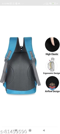 Wings Craft Boys And Girls Lightweight School Bag - Free Size, Sky Blue