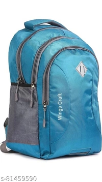 Wings Craft Boys And Girls Lightweight School Bag - Free Size, Sky Blue