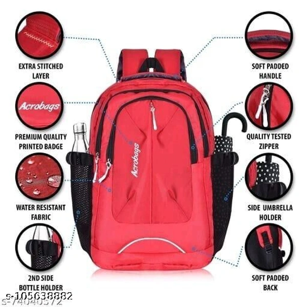 SHAN ENTERPRISES backpack - Free Size, Red Colour