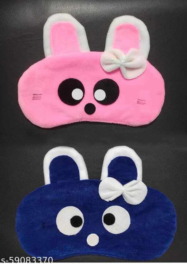 .Juzzii Velvet Cute Baby Doll Sleeping Eye Mask, Eye Mask for Men Women Girls Kids Boys - (Pink - Blue) Model-No.27-52 - Pink Blue, Free Size