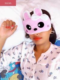 .Juzzii Velvet Cute Baby Doll Sleeping Eye Mask, Eye Mask for Men Women Girls Kids Boys - (Pink - Blue) Model-No.27-52 - Pink Blue, Free Size