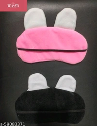.Juzzii Velvet Cute Baby Doll Sleeping Eye Mask, Eye Mask for Men Women Girls Kids Boys - (Pink - Blue) Model-No.27-52 - pink Black, Free Size