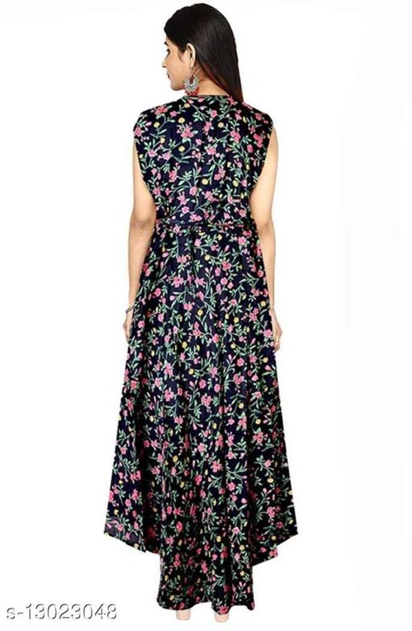 Myra Drishya Kurtis - black Folwer Printed , Free size