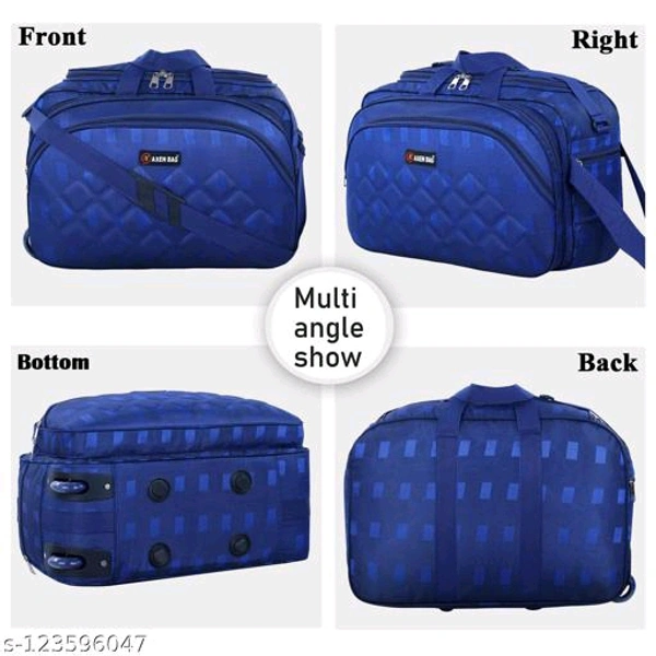 XN Bags Combo Unisex Travel Duffel Bag with Two Wheels Capacity 60Ltr pack of 2 - Blue, Free Size