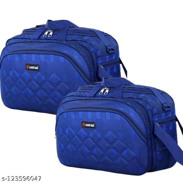 XN Bags Combo Unisex Travel Duffel Bag with Two Wheels Capacity 60Ltr pack of 2 - Blue, Free Size