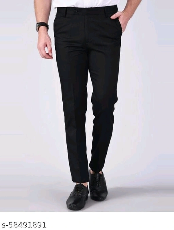 Stylish lycra pants - Black, 32