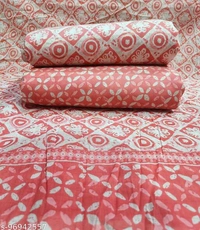 Kwatchi pure cotton mustard stylish and trendy unstitch suits - Red, Un Stitched