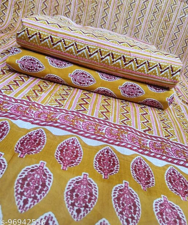 Kwatchi pure cotton mustard stylish and trendy unstitch suits - Yellow, Un Stitched
