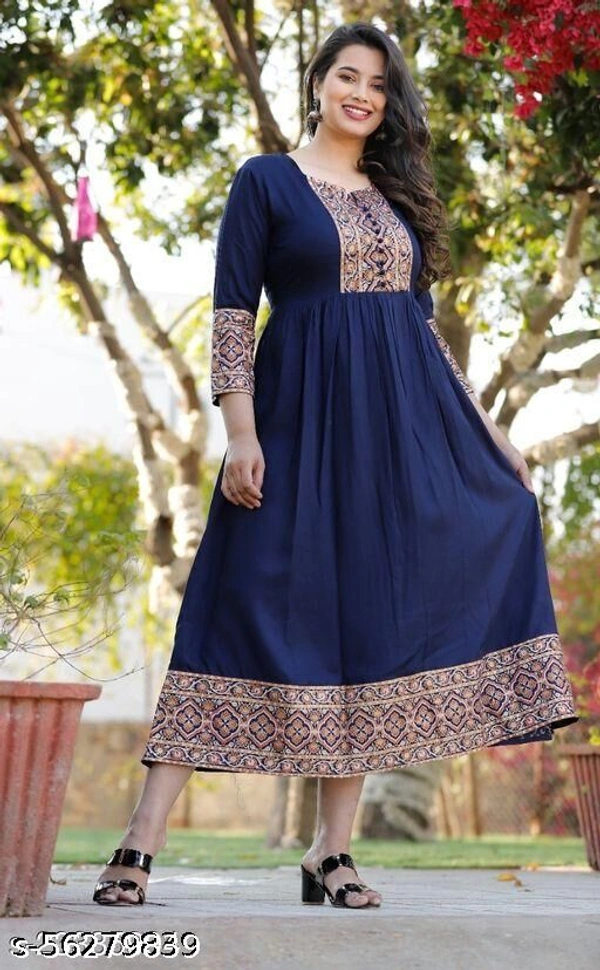ma syla Anarkali  - Blue, XXXL 