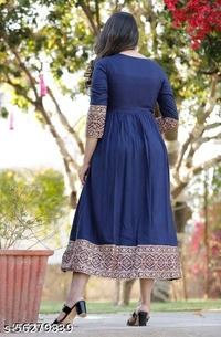 ma syla Anarkali  - Blue, XXXL 
