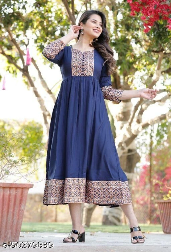 ma syla Anarkali  - Blue, XXXL 