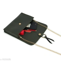 Stylish Women's Cream PU Handbag set - black,, Free size