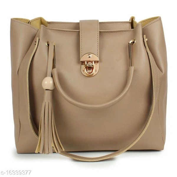 Stylish Women's Cream PU Handbag set - skin, Free size