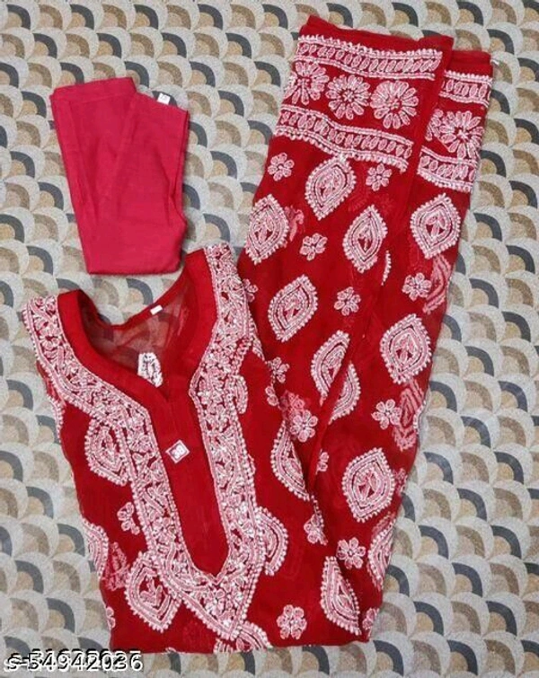 Aakarsha Pretty Kurtis  - Red , M