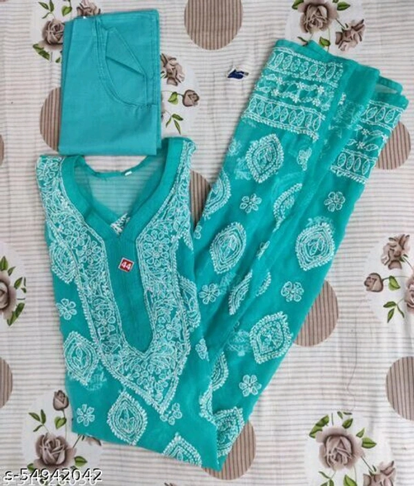 Aakarsha Pretty Kurtis  - turquoise , L 