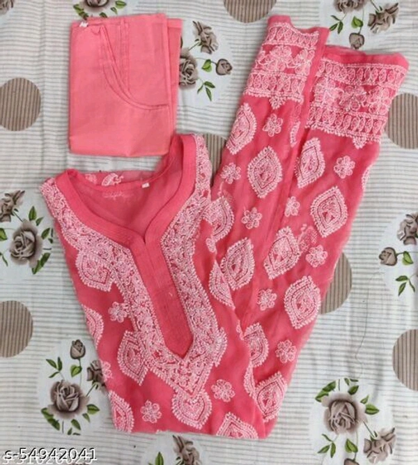 Aakarsha Pretty Kurtis  - Pink , XL 