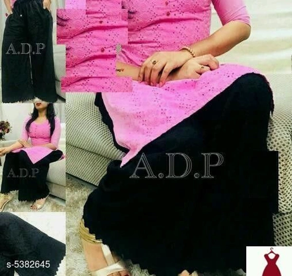 Fancy Modern Women Palazzo - Black , Free size