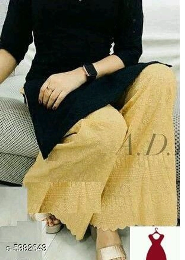 Fancy Modern Women Palazzo - Golden , Free size