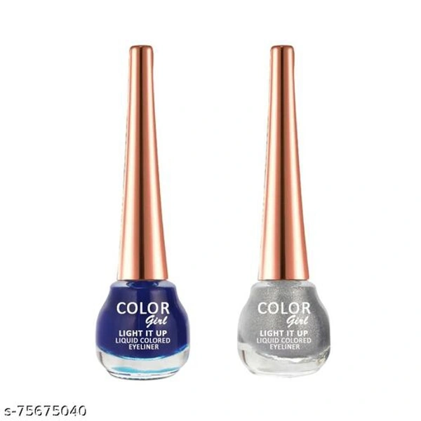 Color Girl Light It Up Liquid Colored Eyeliner - Blue Silver, Free Size
