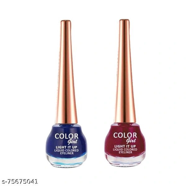 Color Girl Light It Up Liquid Colored Eyeliner - Blue Red, Free Size