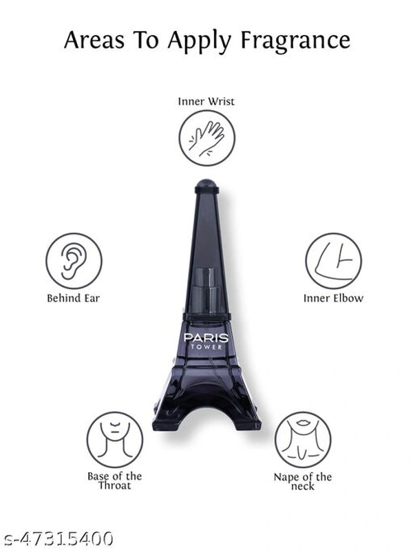 Sweet Heart PARIS TOWER BLACK (PACK OF 2) Eau de Parfum - 40 ml  (For Men & Women) - Free Size