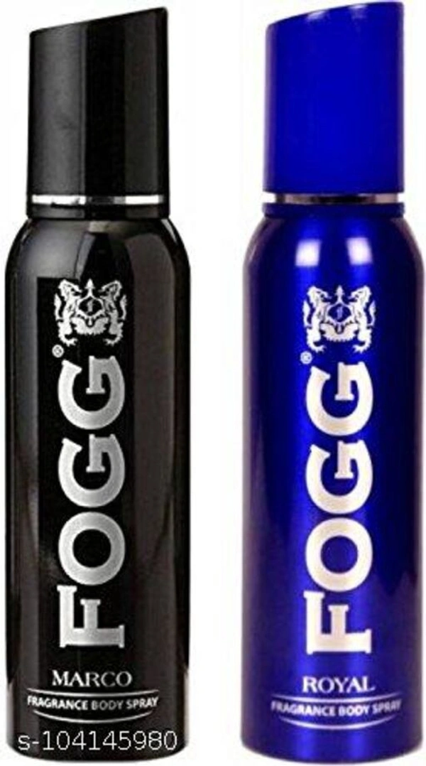Fogg Marco And Royal Deodorant Body Spray Combo For Men, Pack Of 2 (240 Ml) - Free Size