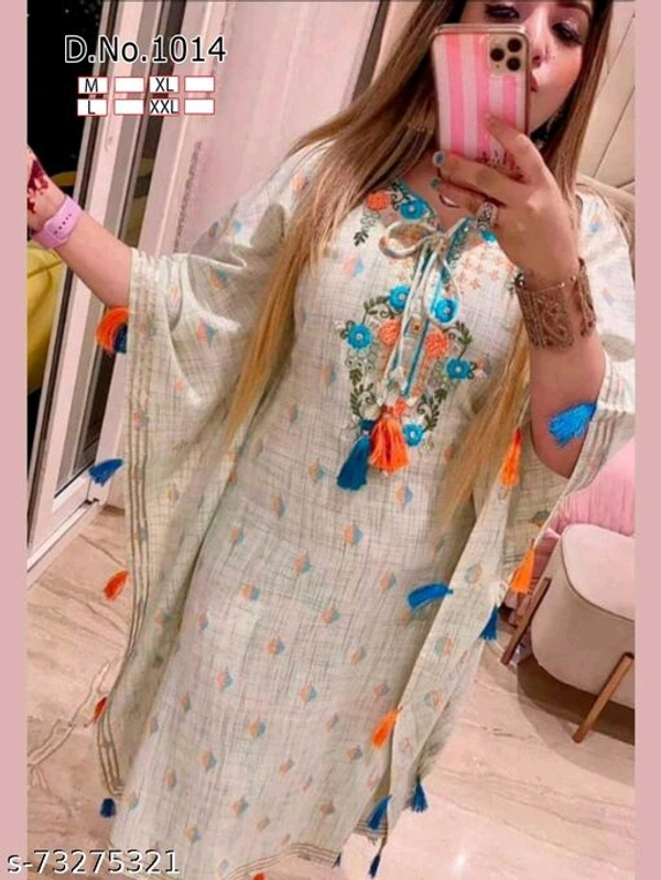 Kaftan pink star - Whait, 4XL