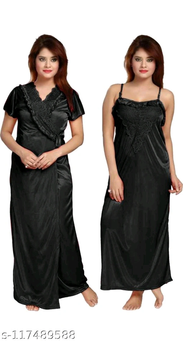 Stylish Women Nighty - Free Size, Black